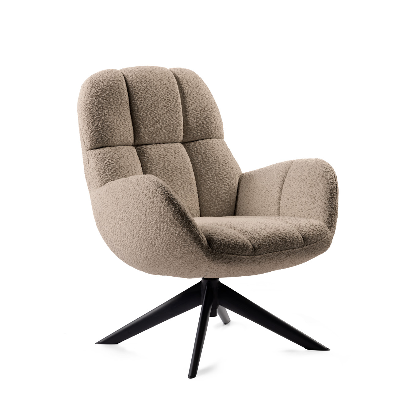 Anne draaifauteuil taupe